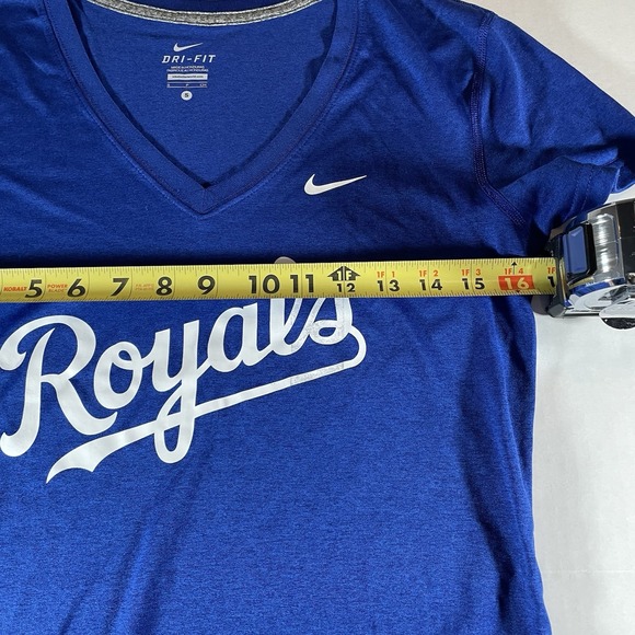 Nike Kansas City Royals Women's Blue V-Neck Dri-FIT T-Shirt - Size Small - Picture 4 of 6